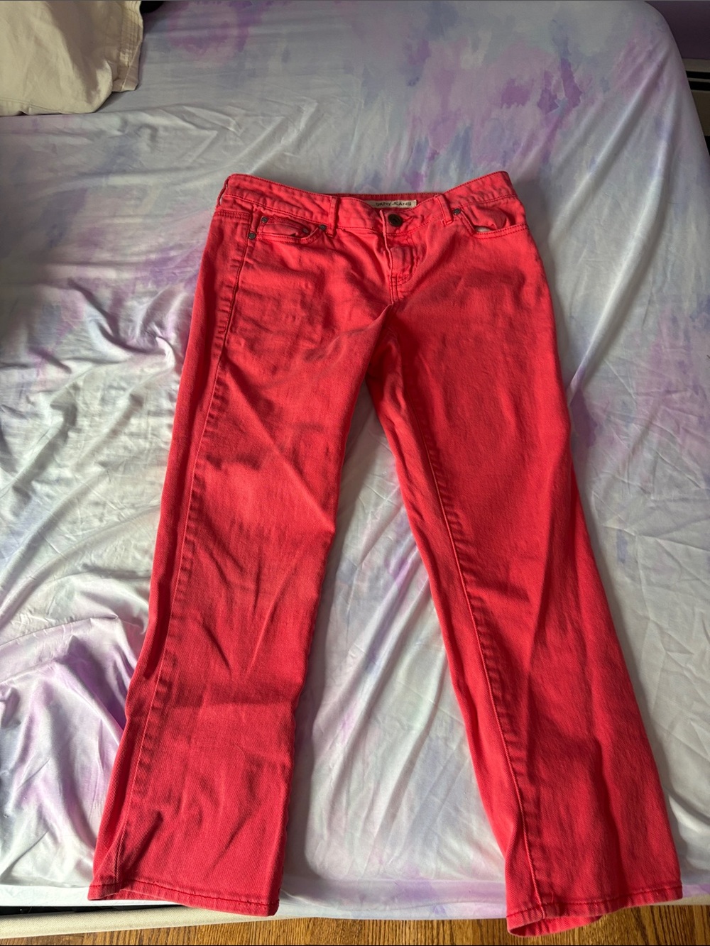 DKNY Red Flare Jeans